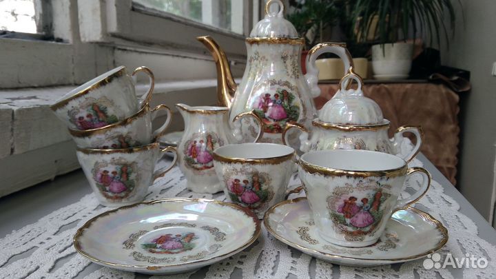 Фарфор сервиз кофейный, Япония, СССР, винтажной