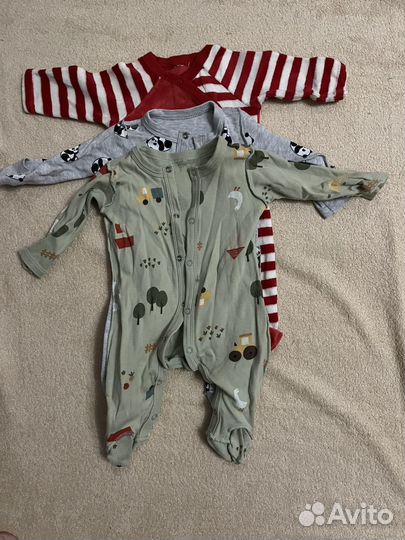 Вещи на малыша пакетом 56-62 размер