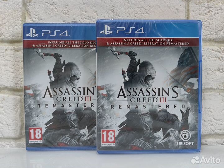 Assassin's Creed 3 Remastered PS4 новый диск
