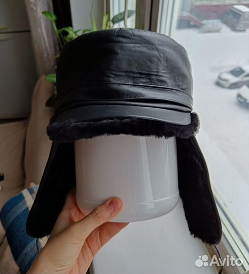 Зимняя шапка ушанка с козырьком 59