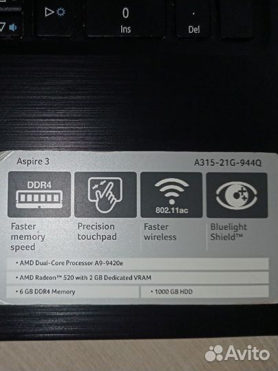 Ноутбук Acer Aspire 3 на запчасти