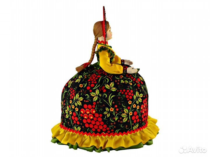 Хохлома в подарок кукла грелка на чайник handmade