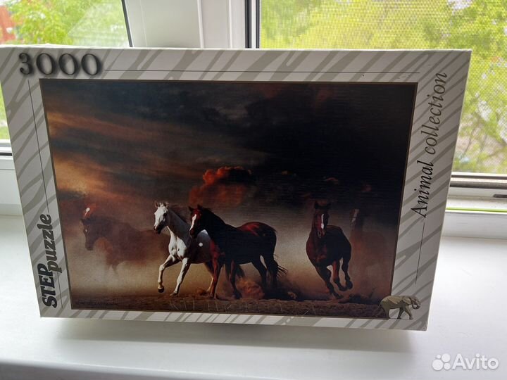 Пазлы 3000 деталей лошади
