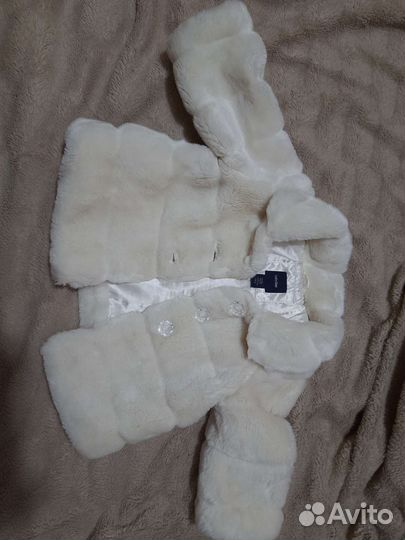 Искусственная шубка для малышки 80