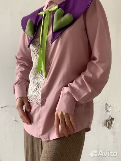 Рубашка кастом апсайклинг ручная работа