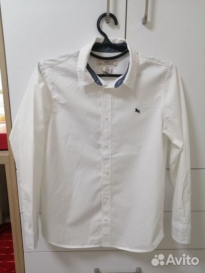 Рубашка белая для мальчика H&M, р-р 158