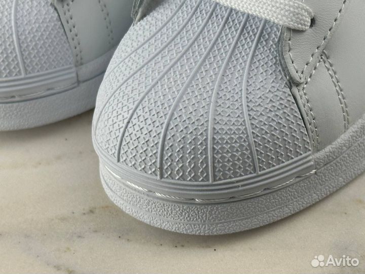 Кроссовки Adidas Superstar белые кожаные