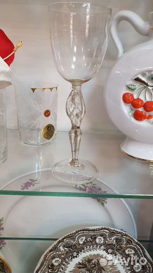 Фужер старый ручной работы стекло