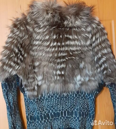Куртка с мехом чернобурки