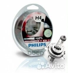 Лампа H4 VisionPlus 12V 60/55W P43t-38 (компл.2
