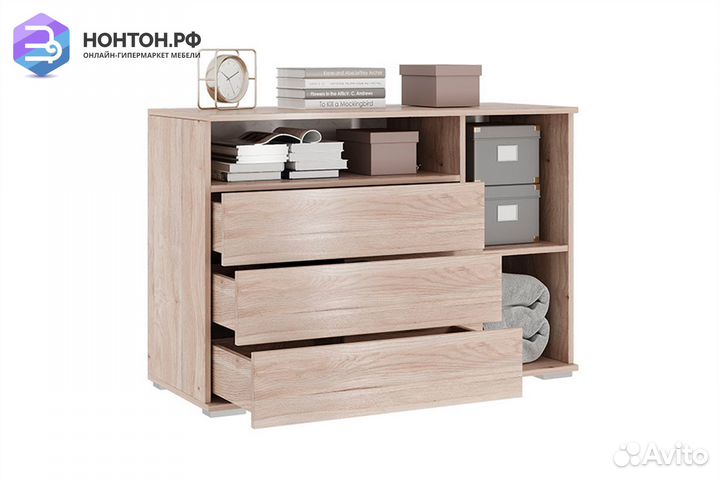 Комод Лайк 26.01 дуб мария / изумруд