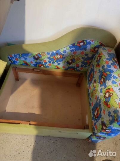 Детский диван малютка с коробом для хранения бу