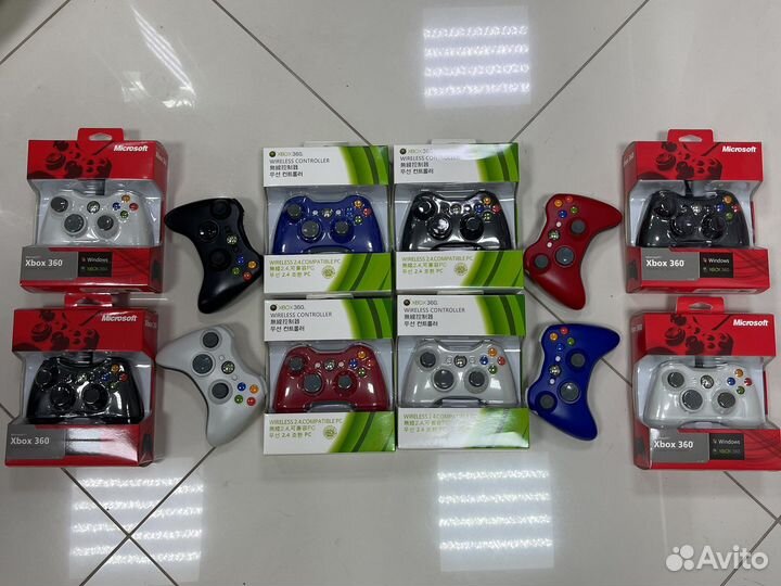 Геймпады Xbox 360 новые беспроводные и провод