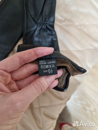 Длинные кожаные перчатки