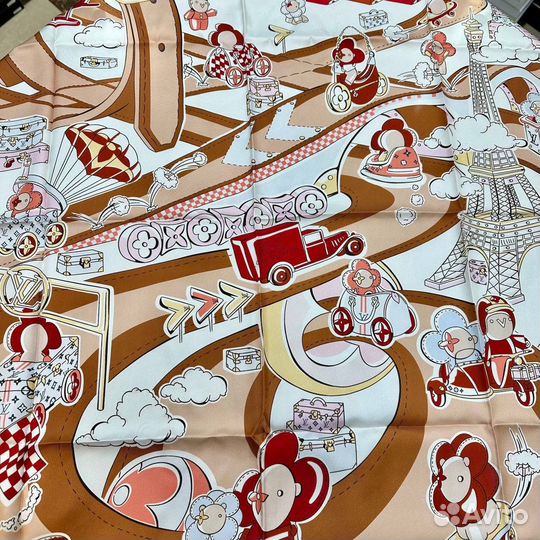 Платок женский шёлк Louis Vuitton 90*90