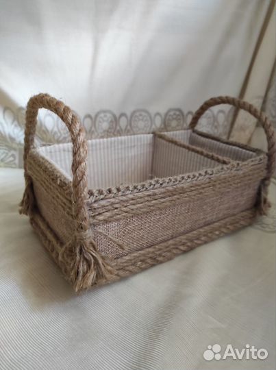 Интерьерные изделия из джута