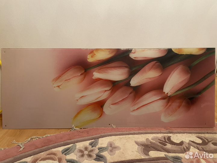 Продам стеклянный фартук с рисунком для кухни
