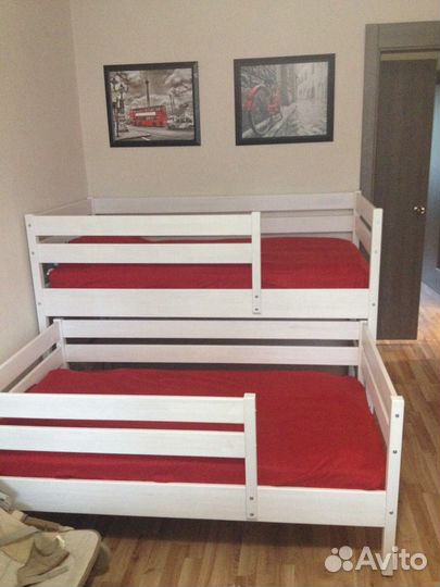Детская кровать выдвижная из сосны
