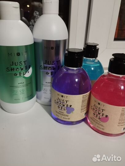 Шампунь, молочко для тела, косметика Mixit