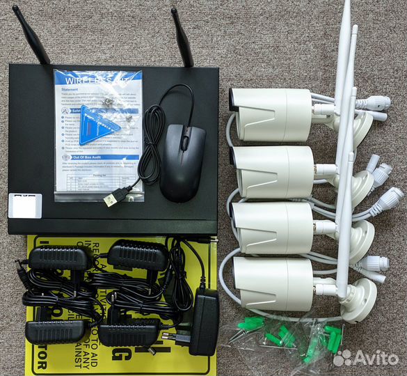 Комплекты Wi-Fi видеонаблюдения, поворотные