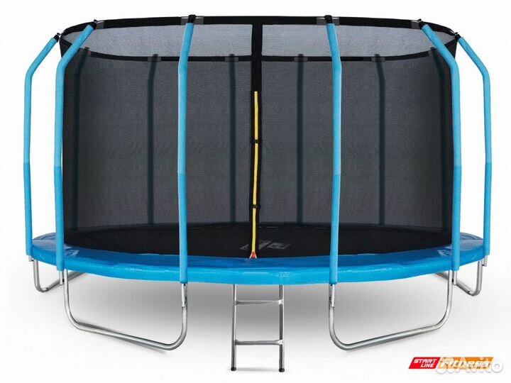 Батут с внутренней сеткой и лестницей 4,88 метра