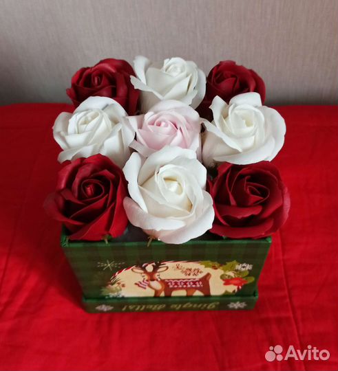 Букет из мыльных роз