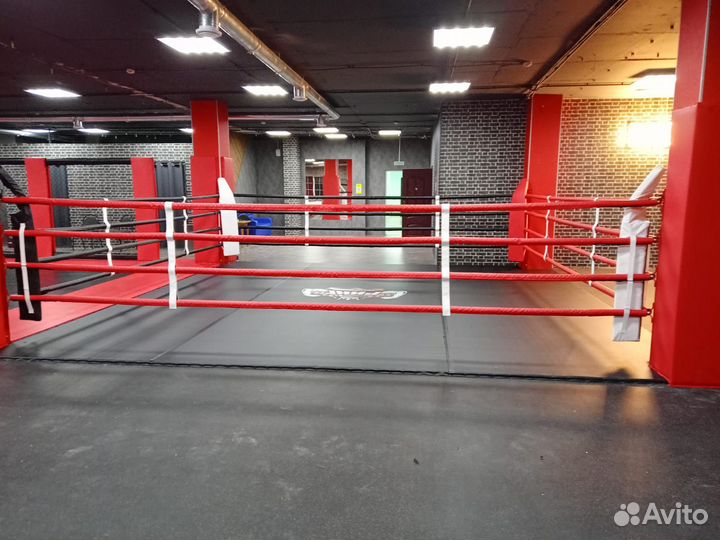 Ринг боксерский Sportpanda на упорах, боевая 4х4м