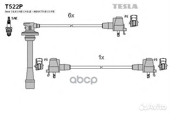 К-кт проводов Toyota Camry 3.0 V6 91 T522P tesla