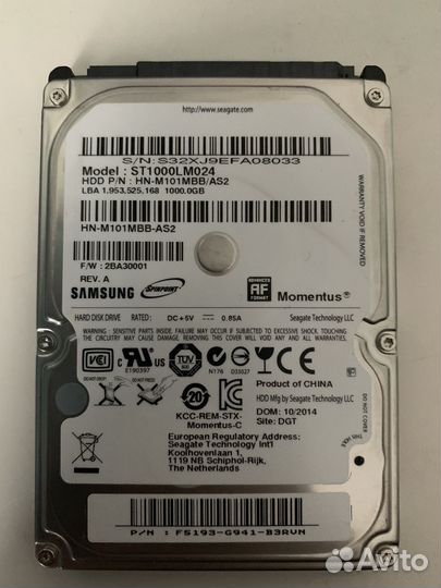 Жесткий диск 2.5 hdd SATA 1tb