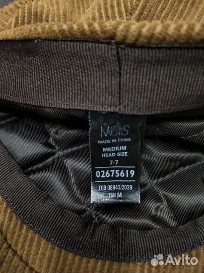 Кепка вельветовая, M&S, 59 см