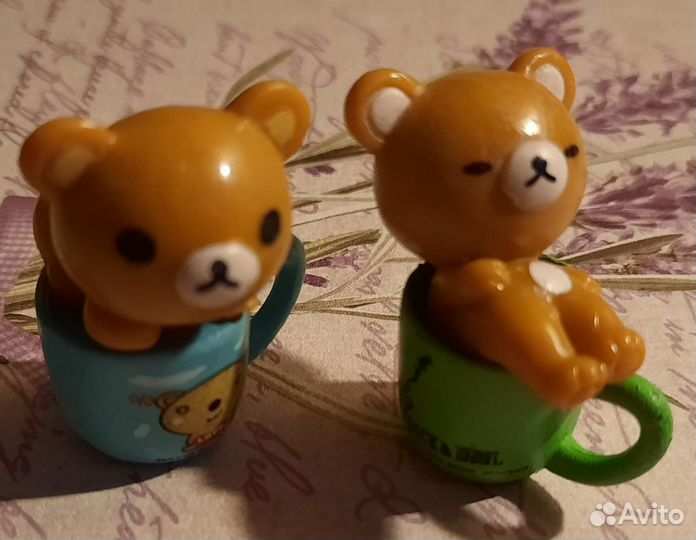 Фигурка Мишка в чашке - 2 штуки