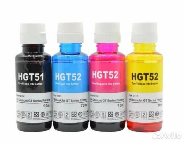 Совместимый комплект чернил GT51/GT52 принтер HP