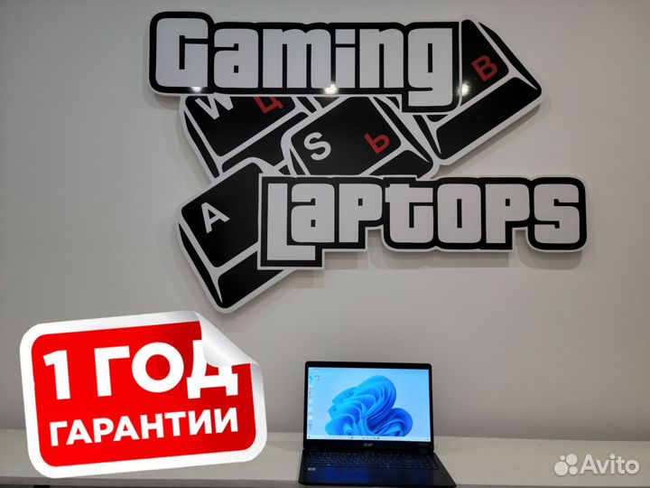 Безрамочный ноутбук Acer 15.6 Full HD i3-Gen10/SSD