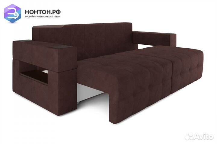 Диван еврокнижка Венеция коричневый