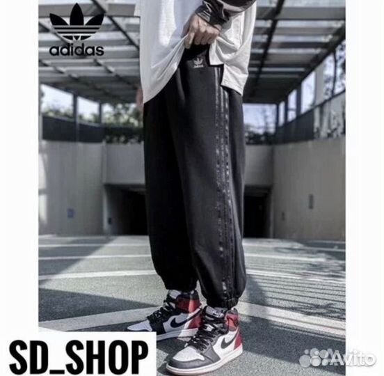 Штаны мужские adidas на флисе