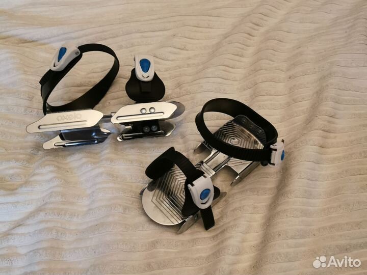 Коньки детские на ботинки раздвижные двухполозные