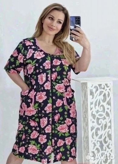 Халат женский на замке