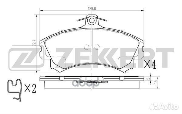 Колодки торм. диск. передн. Mitsubishi Carisma