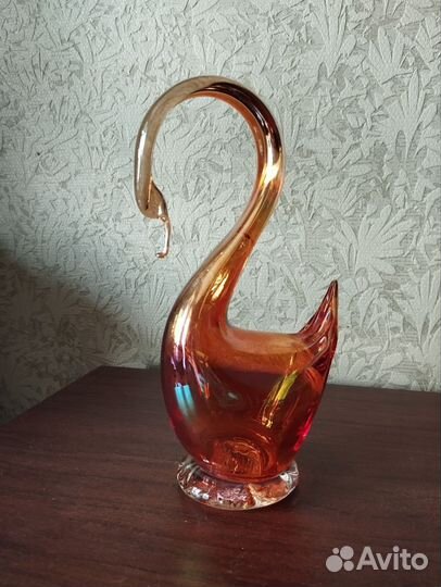 Статуэтка Лебедь стекло СССР