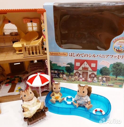 Sylvanian families сильвания домик семья белочек