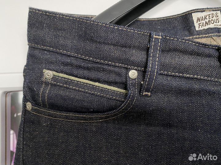 Naked & Famous selvedge hemp denim