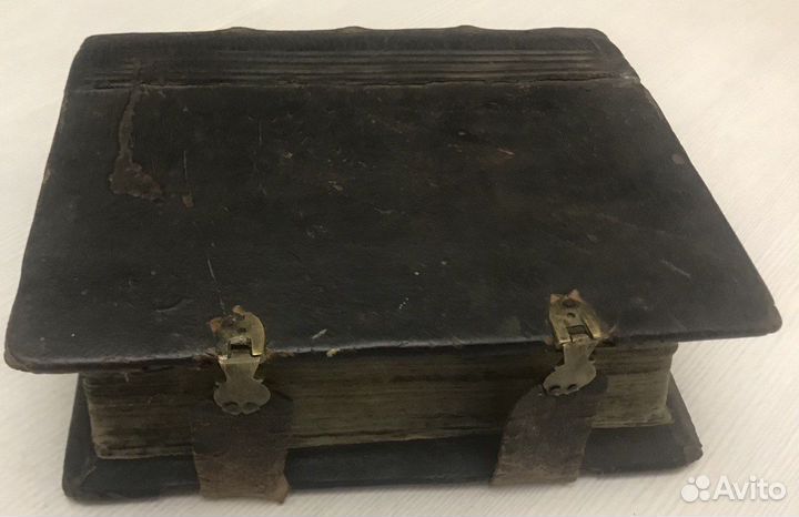 II Книги Старина Псалтирь Пращица Латунь Кожа