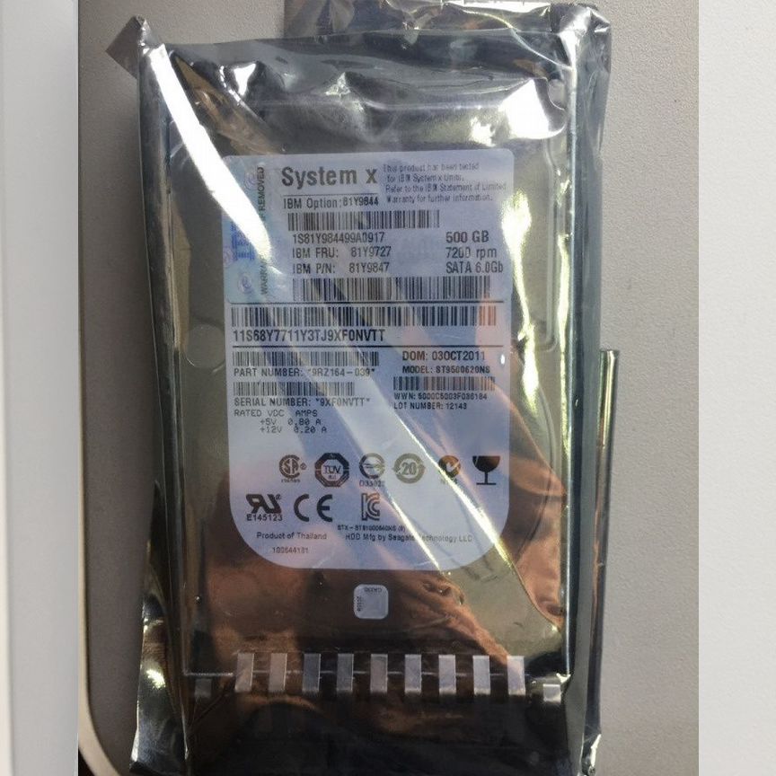 [81Y9727] Жесткий Диск Ibm 500gb Sata2.5" 81y9727