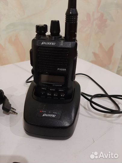 Радиостанция(400-470мгц) + наушники + микрофон