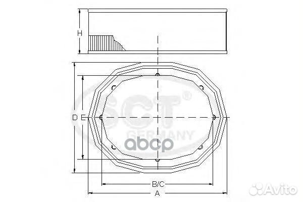 Фильтр воздушный SB924 SCT