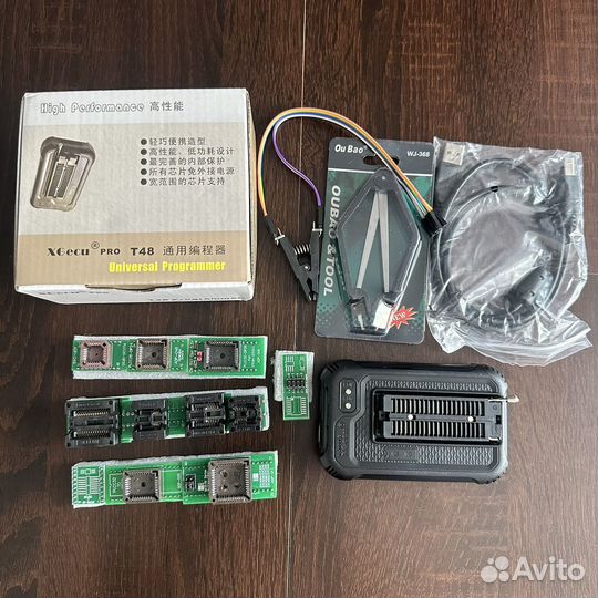 Программатор T48 MiniPro + комплект адаптеров