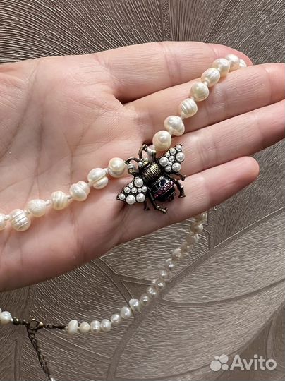 Колье натуральный жемчуг