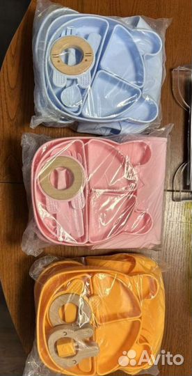Детский набор для кормления силиконовый 15 в 1