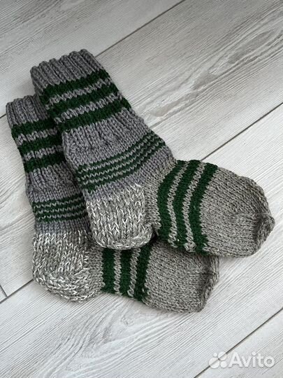 Носки ручной вязки шерстяные