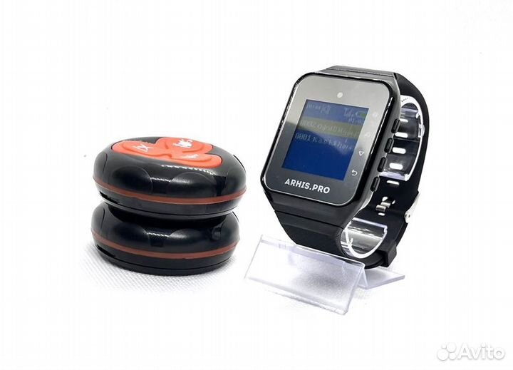 Кнопка вызова официанта с часами для кафе, баров